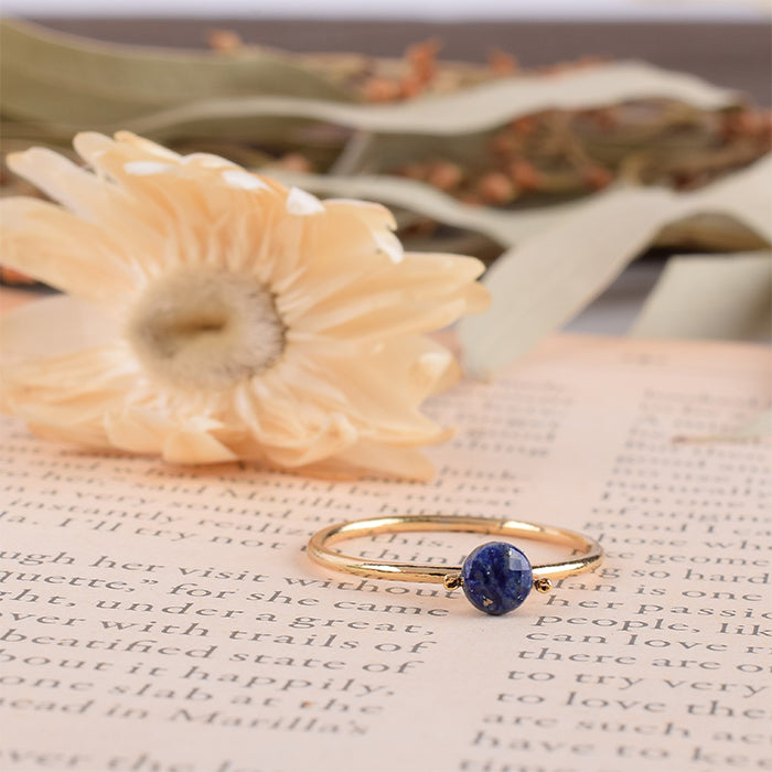 【12月 誕生石】Natural stone×Sterling silver ラピスラズリリング #11