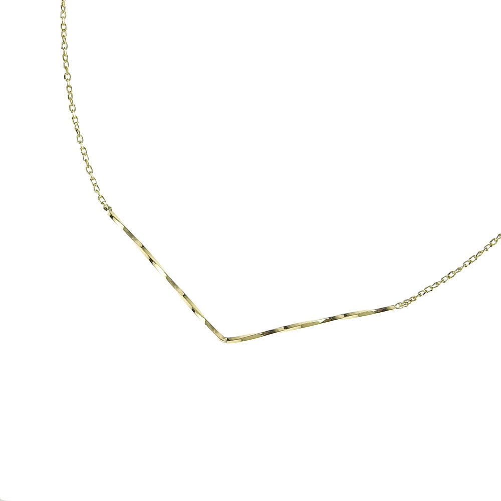 Vラインゴールドネックレス