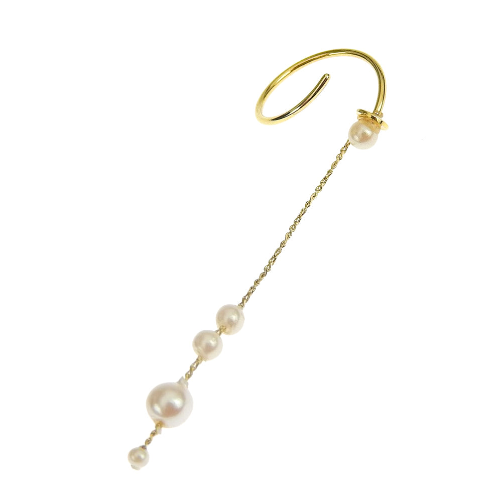 パールチェーン スパイラルダブルピアス