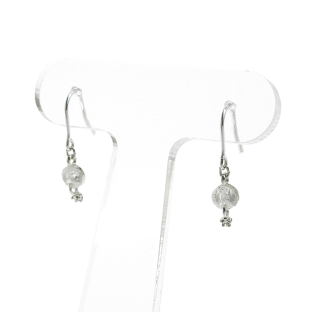 キュービックジルコニアコーティングピアス シルバー