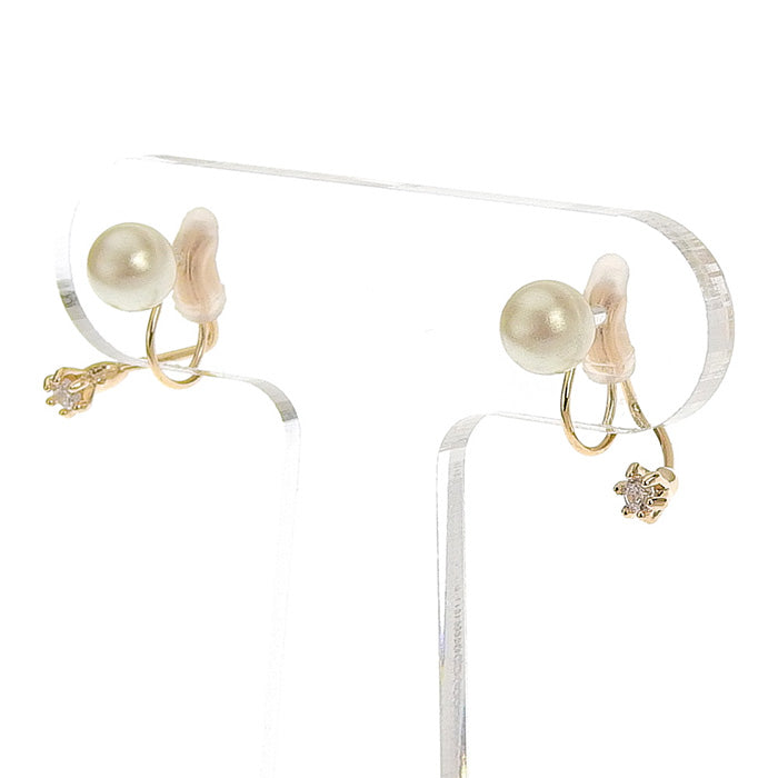 パール バック ノンホールピアス 痛くない イヤリング 金属アレルギー対応 日本製 itam ピアスみたいに見える