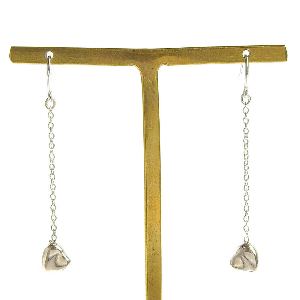 ハート シルバーロングピアス Heart choue SV925