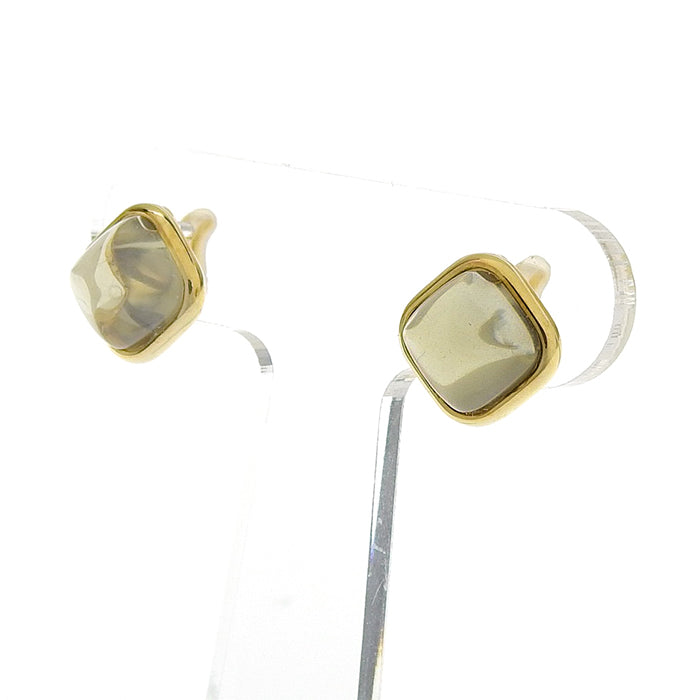 カラーストーンスクエア ノンホールピアス