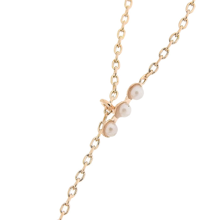 3連パールチェーンピアス