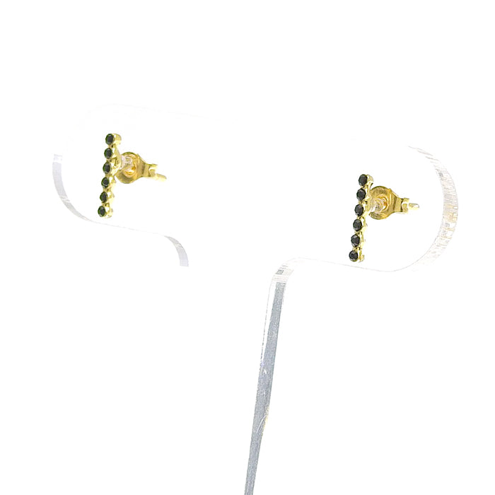 6連ストーンピアス