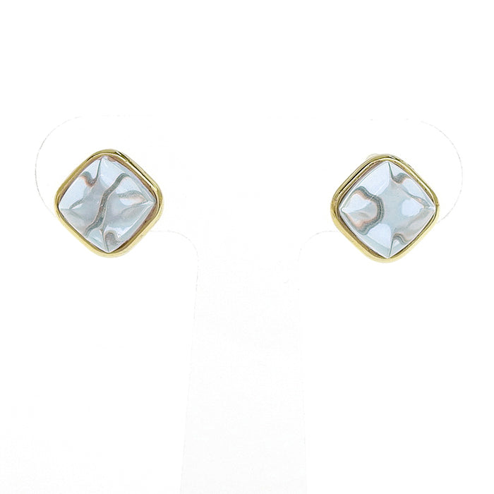 カラーストーンスクエア ノンホールピアス 痛くない イヤリング 金属アレルギー対応 日本製 itam ピアスみたいに見える