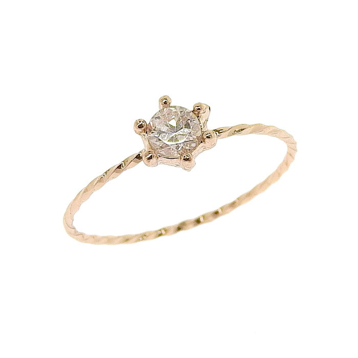 Coverシリーズ キュービックジルコニア カバー ピンキーリング #3