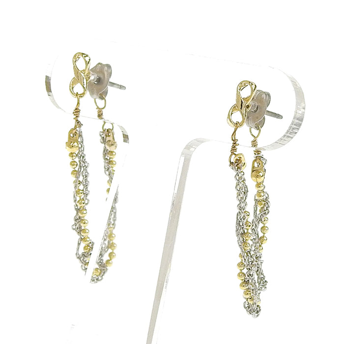 デザインチェーンピアス