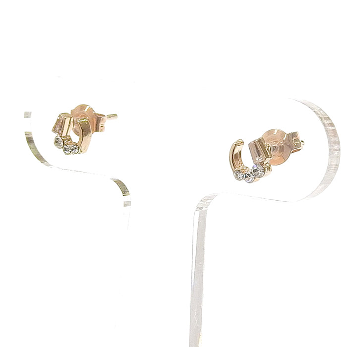 ホースシュー キュービックジルコニア ピアス