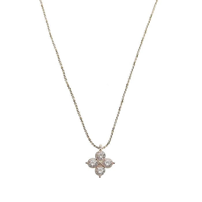 【NEW Color】キュービックジルコニア フラワー ネックレス