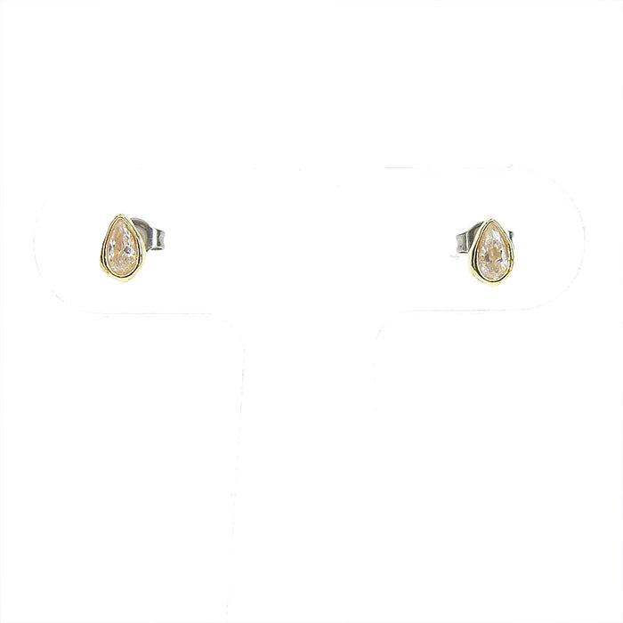 キュービックジルコニア ティアドロップピアス