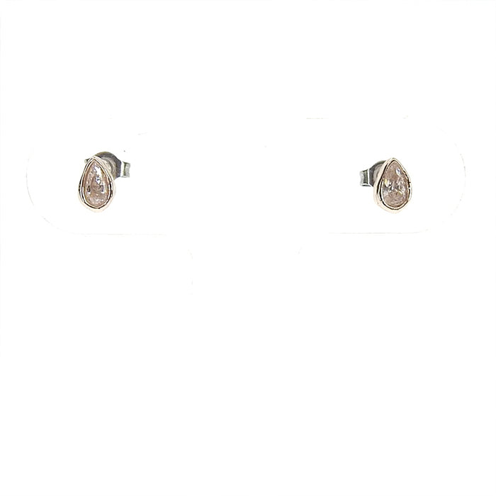 キュービックジルコニア ティアドロップピアス