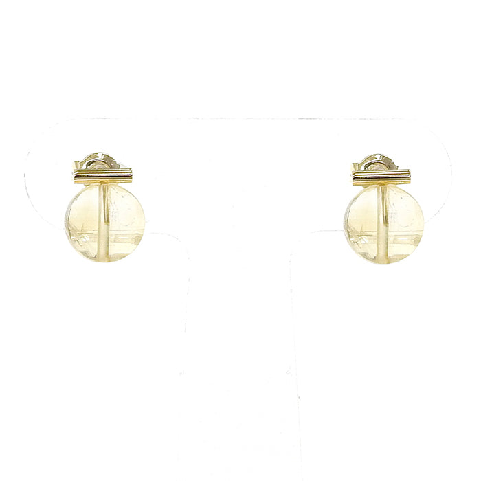 【11月 誕生石】シトリン ピアス