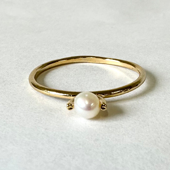 Natural stone×Sterling silver 淡水パールリング #11