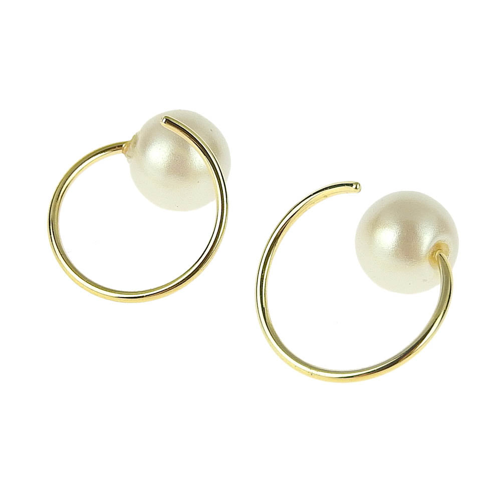 パールスパイラルダブルピアス