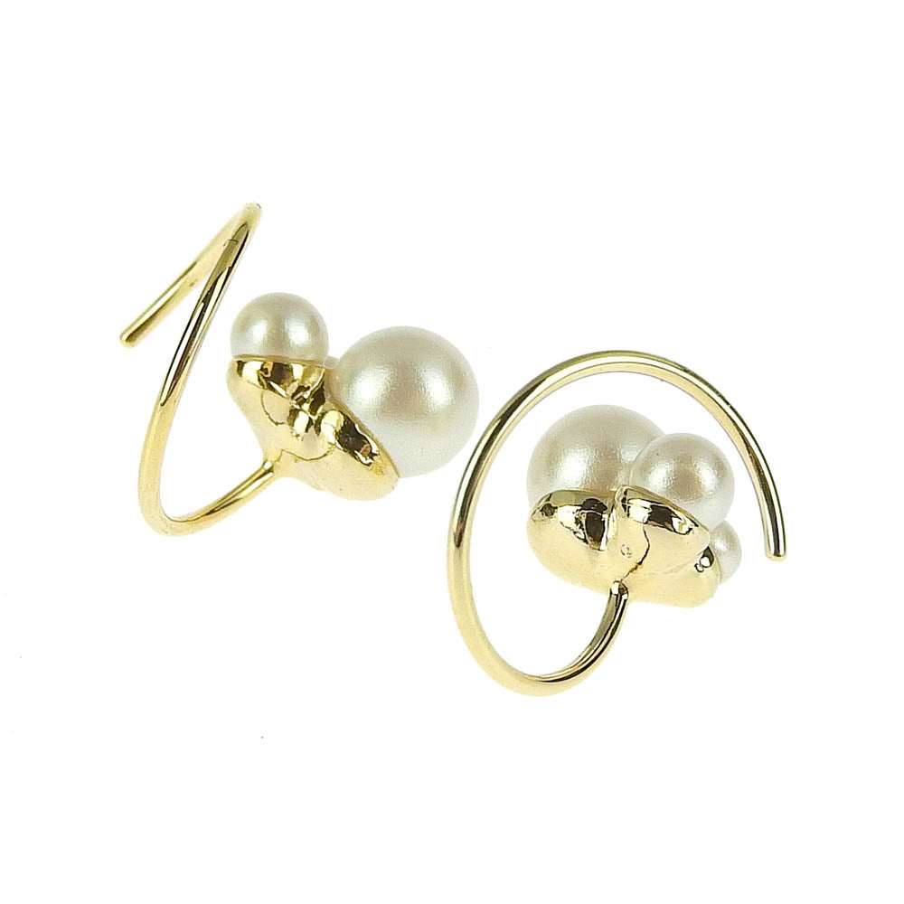 パール スパイラルダブルピアス