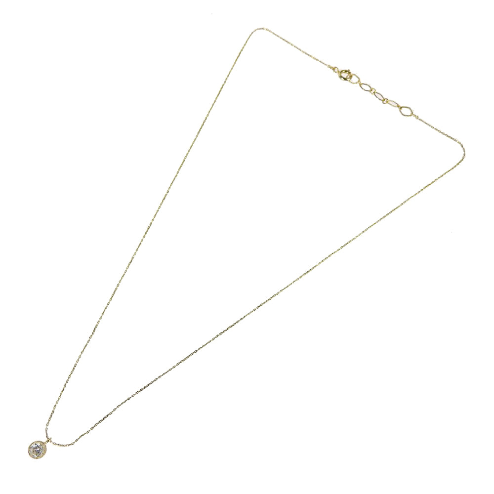 一粒キュービックジルコニア ネックレス