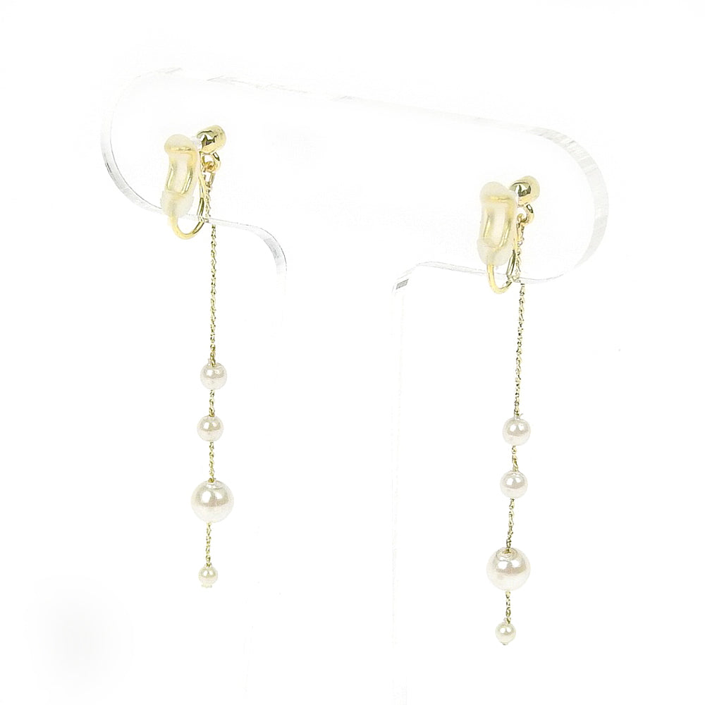 4連パールノンホールピアス