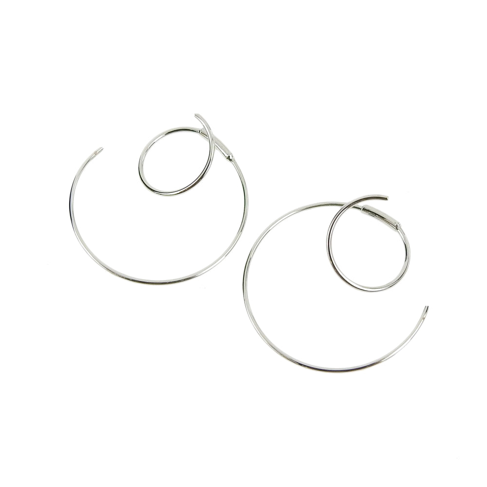 スパイラルダブルピアス