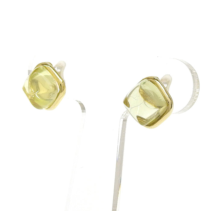 カラーストーンスクエア ノンホールピアス 痛くない イヤリング 金属アレルギー対応 日本製 itam ピアスみたいに見える