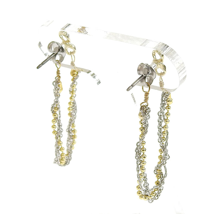 デザインチェーンピアス