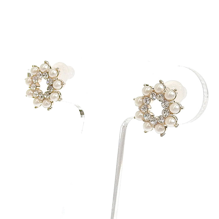 パールビジュー セラミックポストピアス