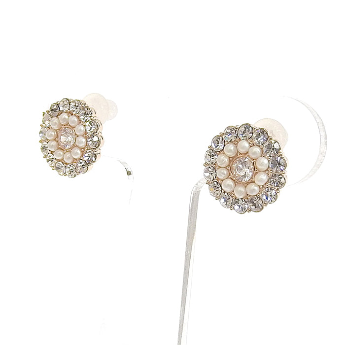 ビジューセラミックポストピアス