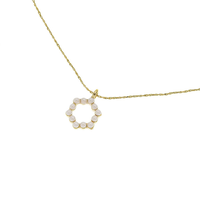 六角形 パールネックレス