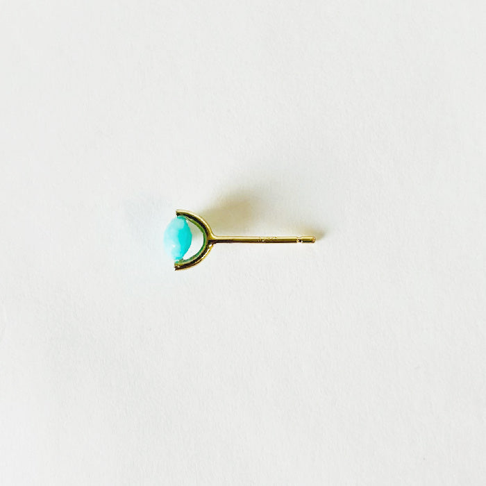 Natural stone アマゾナイト シングルピアス