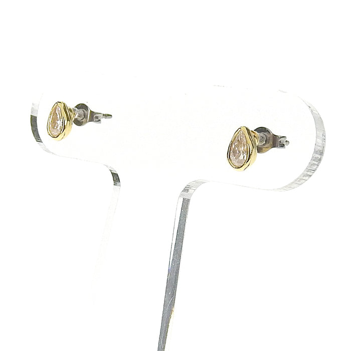 キュービックジルコニア ティアドロップピアス