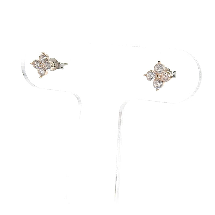 【NEW Color】キュービックジルコニア フラワー ピアス