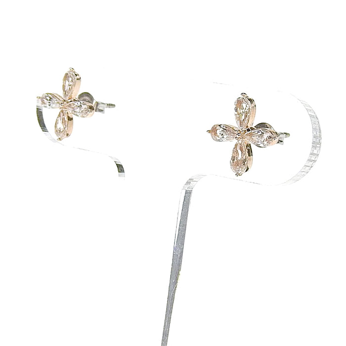 【NEW Color】キュービックジルコニア フラワー ピアス