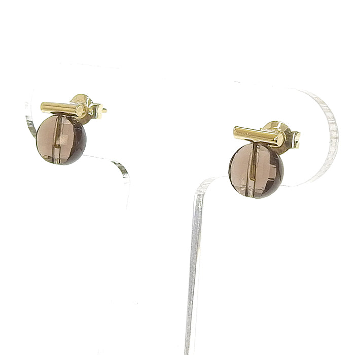 スモーキークォーツ ピアス