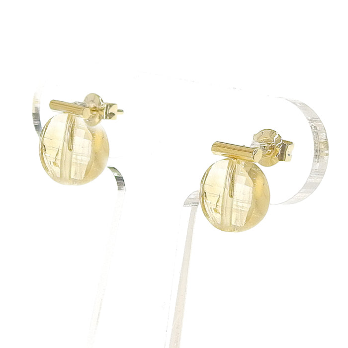 【11月 誕生石】シトリン ピアス