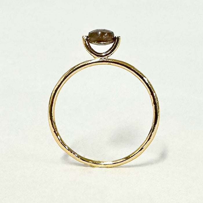 Natural stone×Sterling silver スモーキークォーツリング