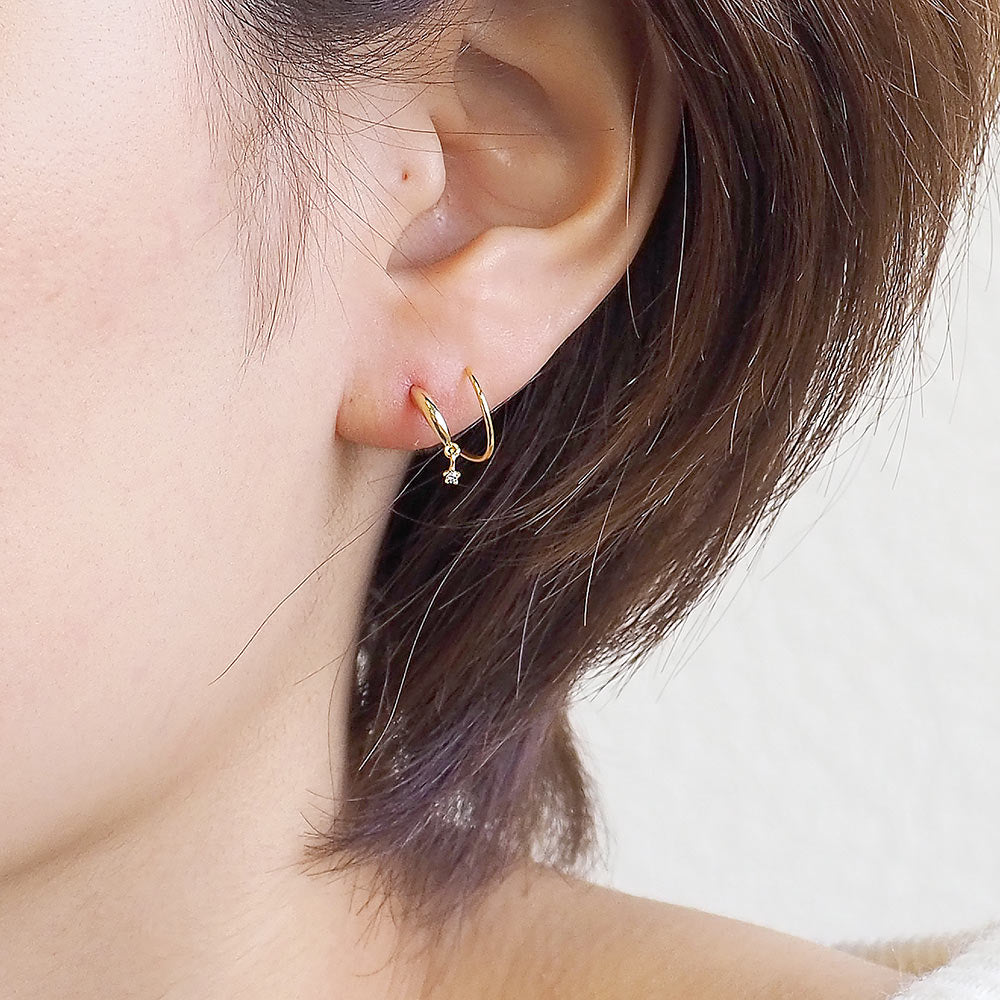 スターチャーム スパイラルダブルピアス