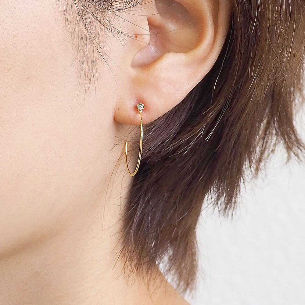 フープ セラミックポストピアス