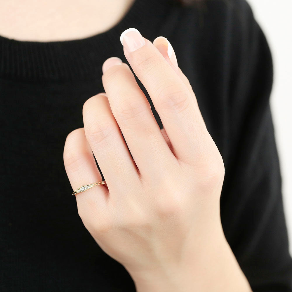 5ストーン ピンキーリング #3