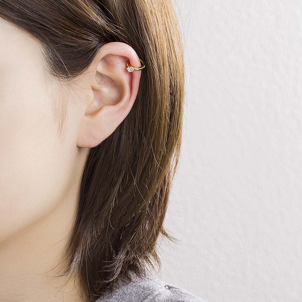 キュービックジルコニア イヤーカフ