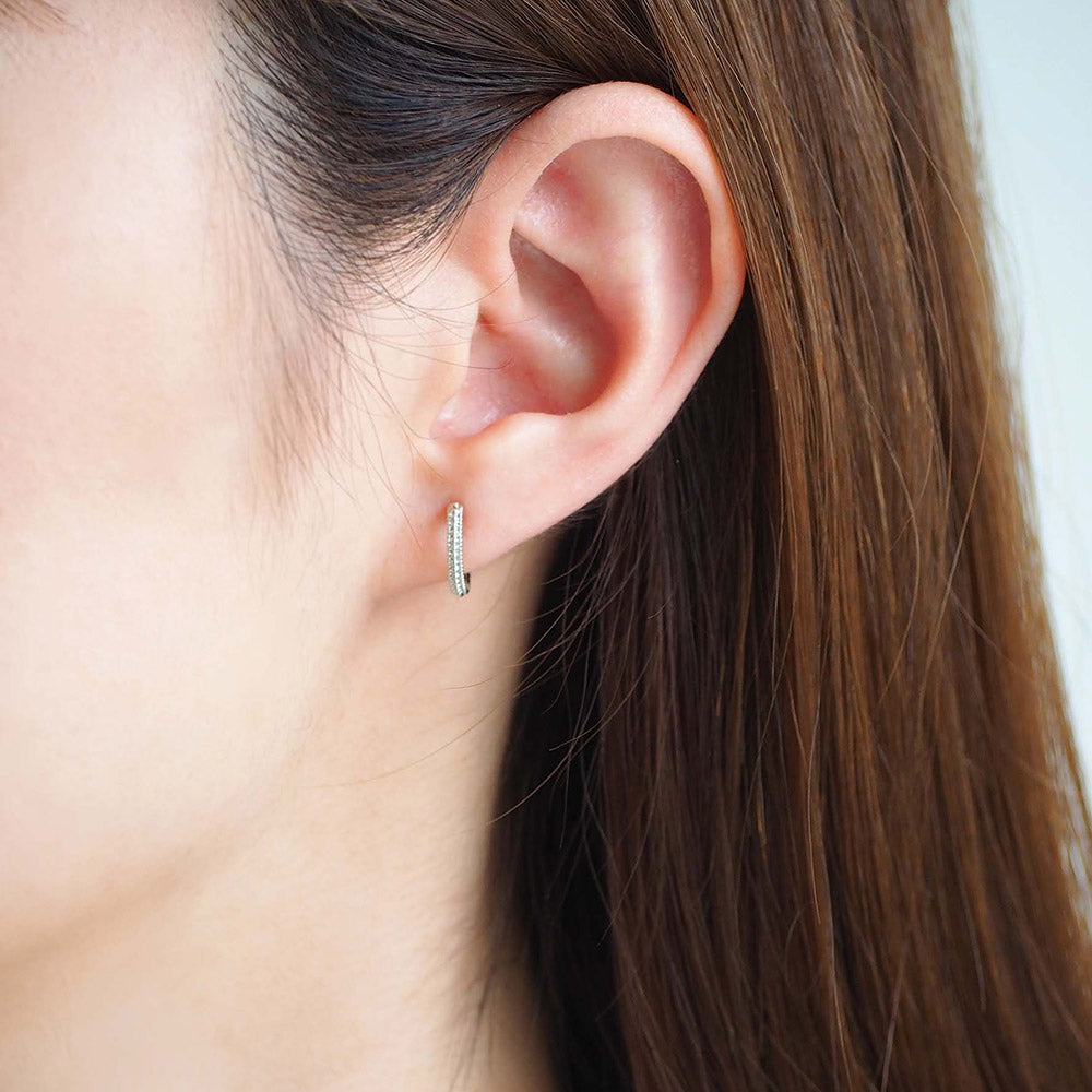 【itam人気商品】フープノンホールピアス シルバー