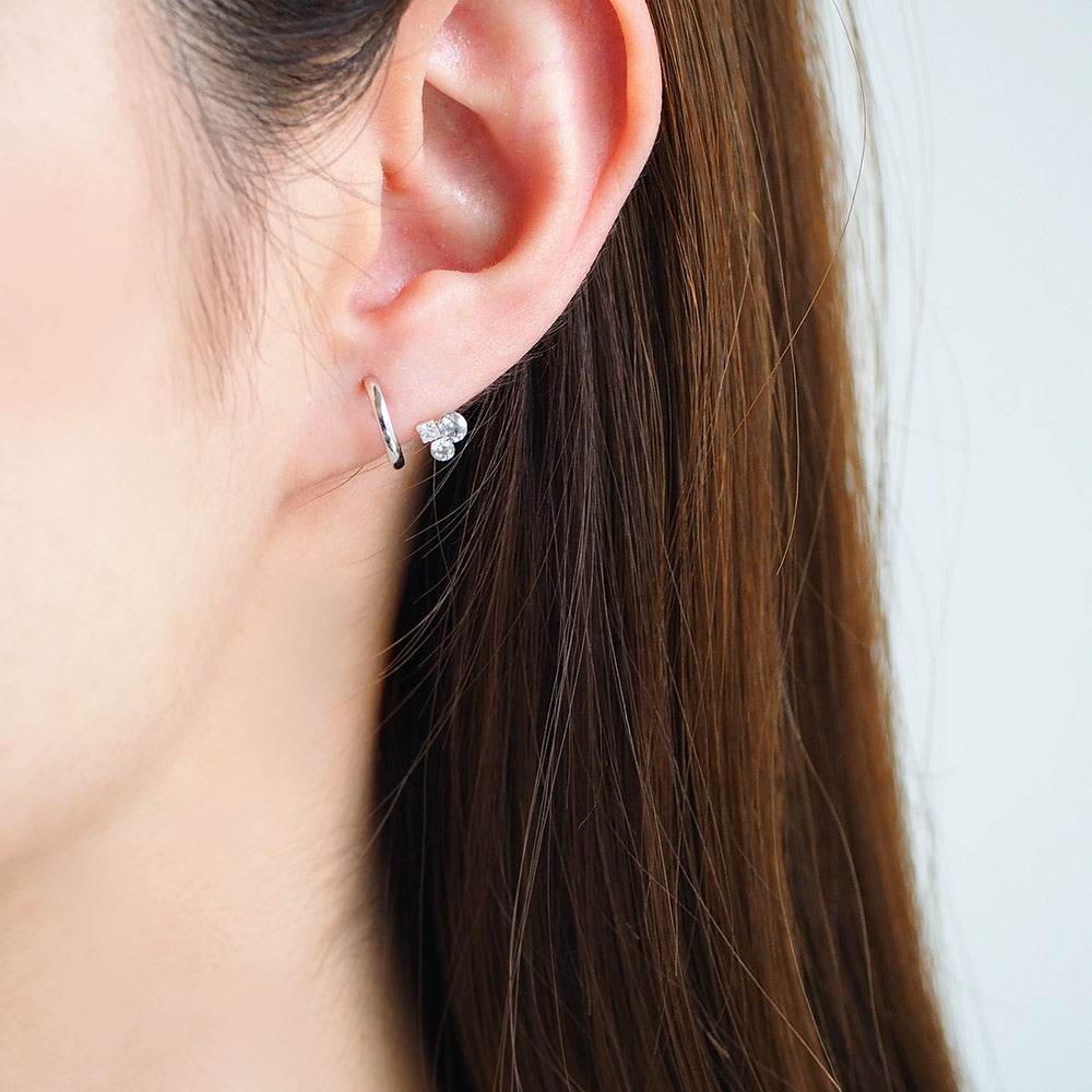 【8/26再入荷】【itam人気商品】バックノンホールピアス シルバー