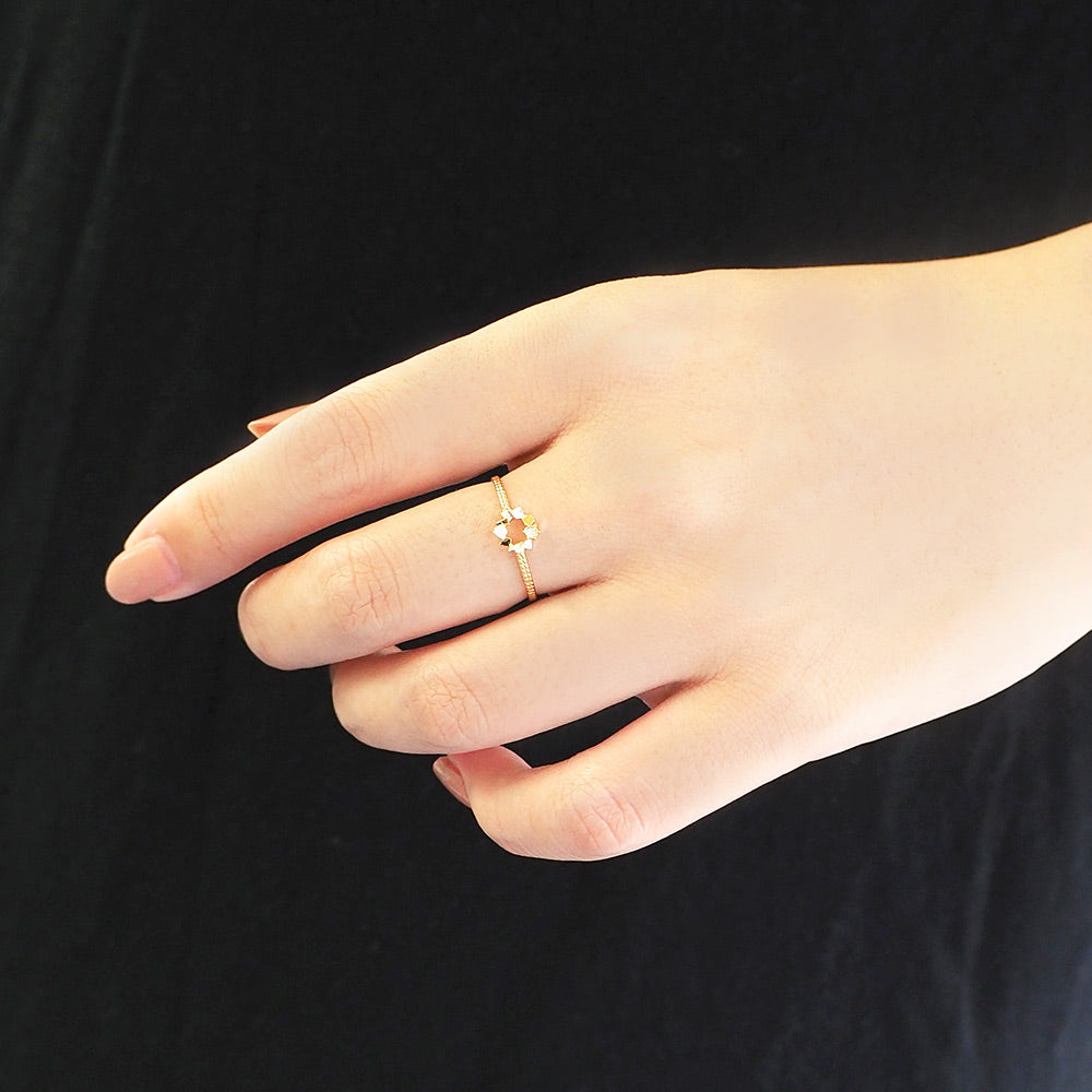 クリスタルガラス サークル リング #11