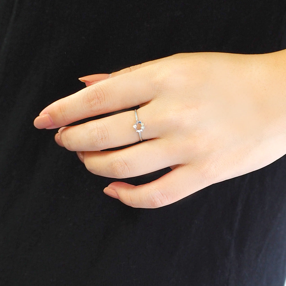 クリスタルガラス サークル リング #11