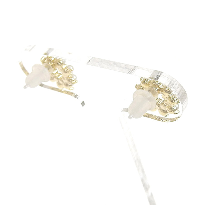 パールビジュー セラミックポストピアス