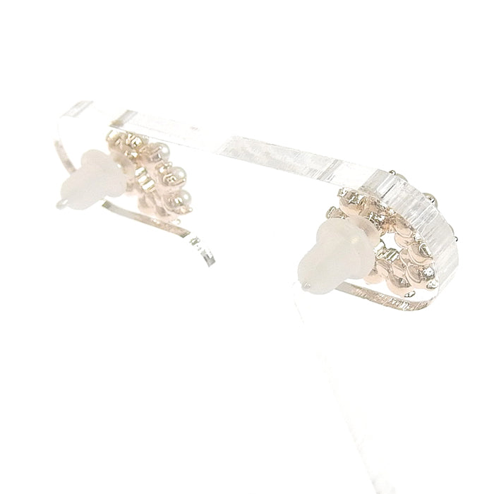 パールビジュー セラミックポストピアス