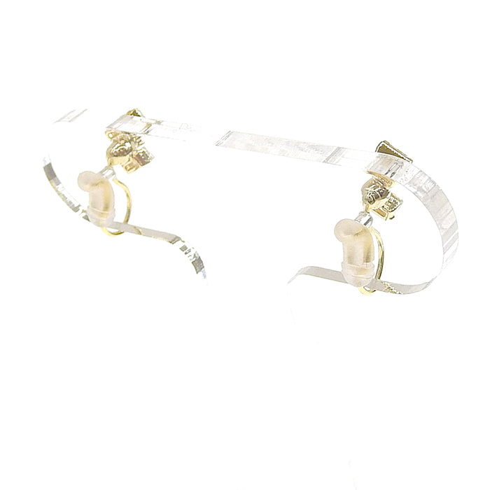 スクエアキュービックジルコニア ノンホールピアス