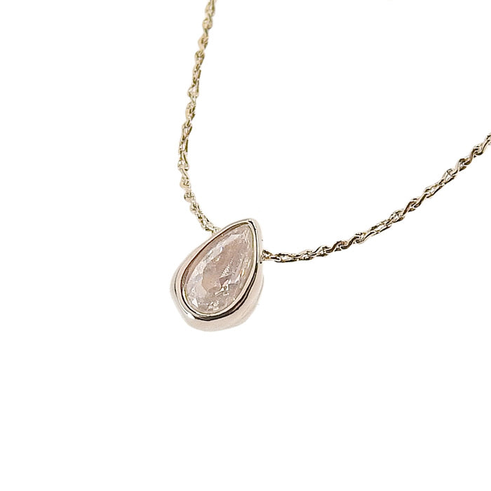 キュービックジルコニア ティアドロップネックレス