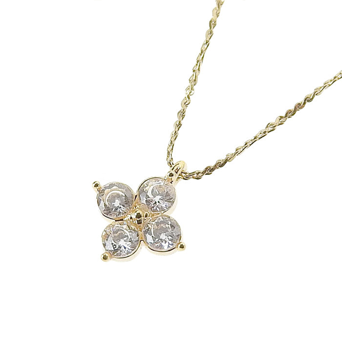 【NEW Color】キュービックジルコニア フラワー ネックレス