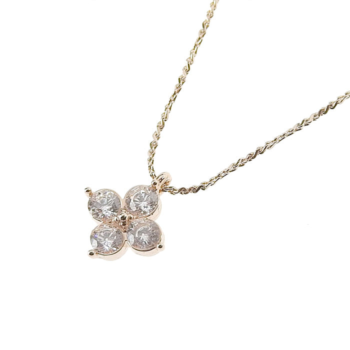 【NEW Color】キュービックジルコニア フラワー ネックレス