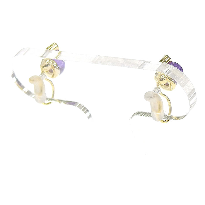 【2月 誕生石】アメジスト ノンホールピアス